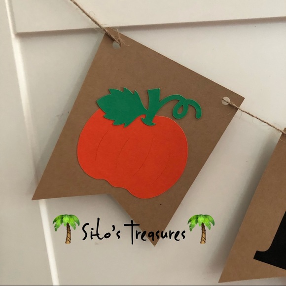 Fall Pumpkin Handmade Banner - Picture 2 of 4